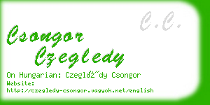 csongor czegledy business card